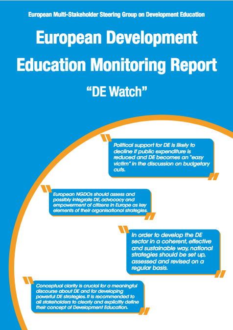 European Development Education Monitoring Report “DE Watch” cover page