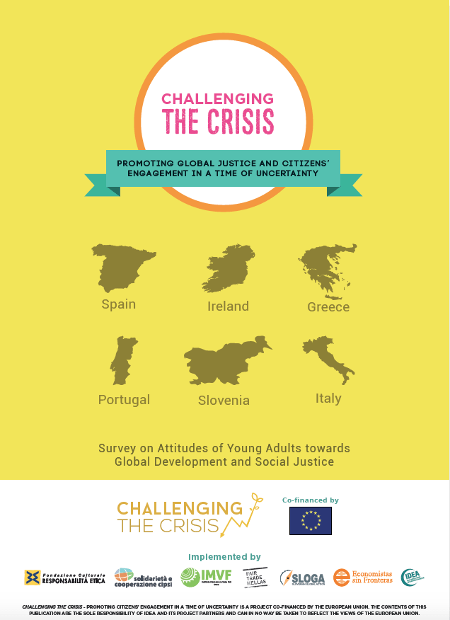 a poster that says challenging the crisis on it