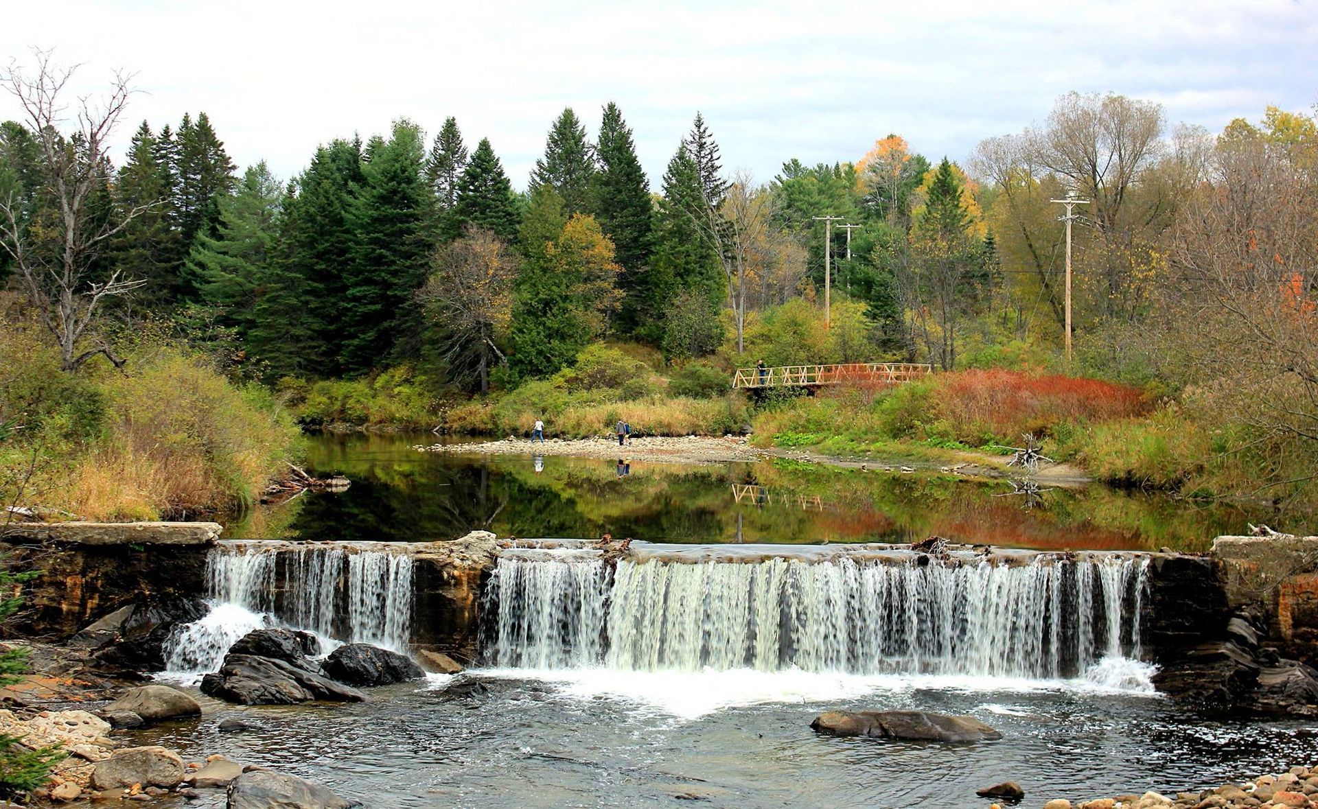 The former dam in Burke, Vermont at Fall