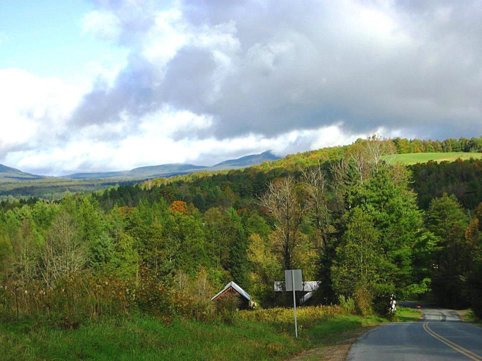a Burke, Vermont street in Fall
