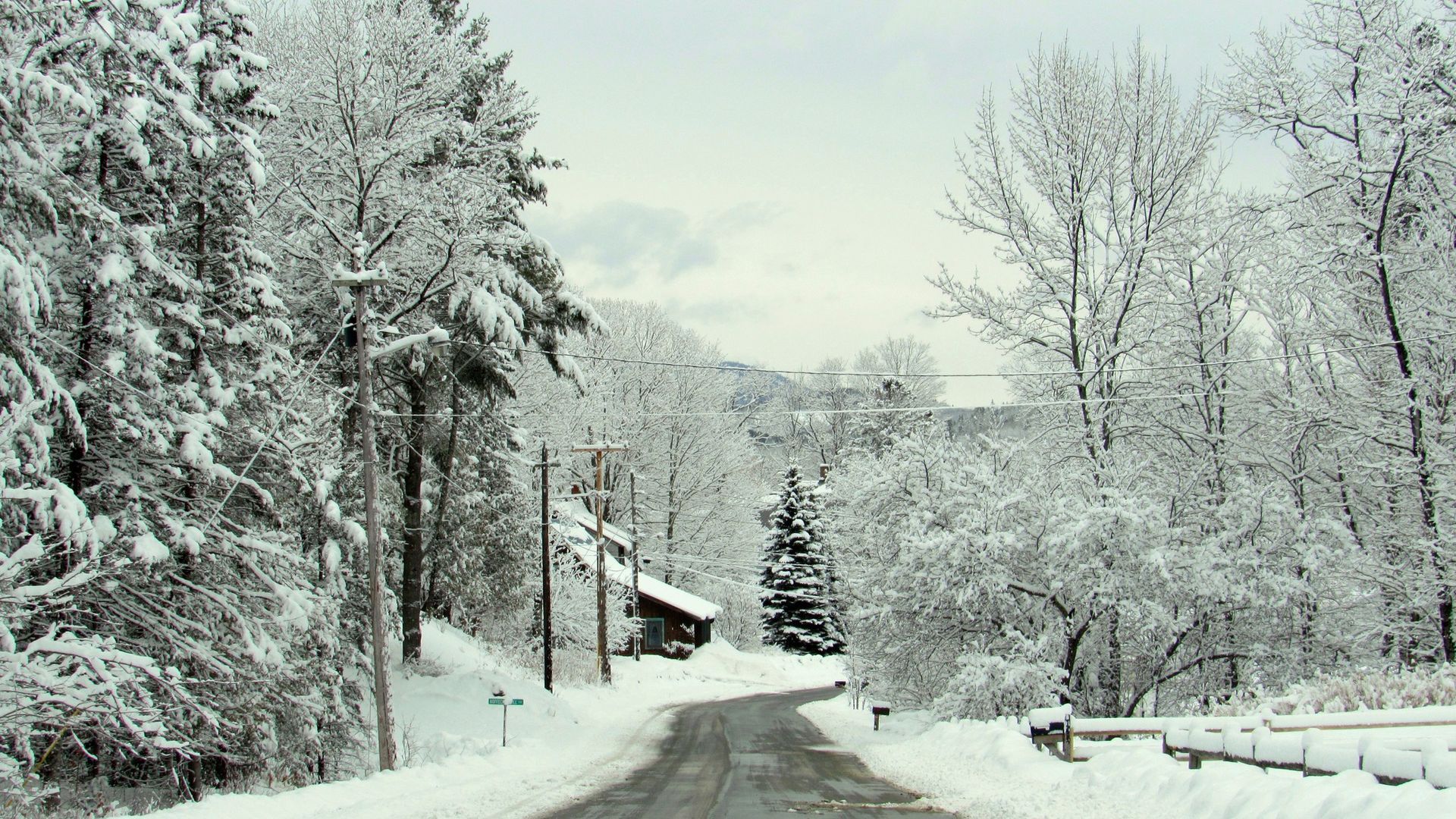 A river surrounded by snow in Burke, Vermont