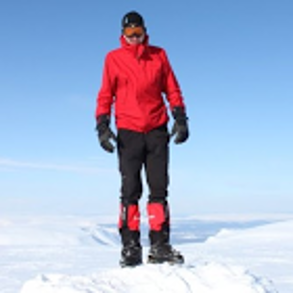 A man in winter attire.