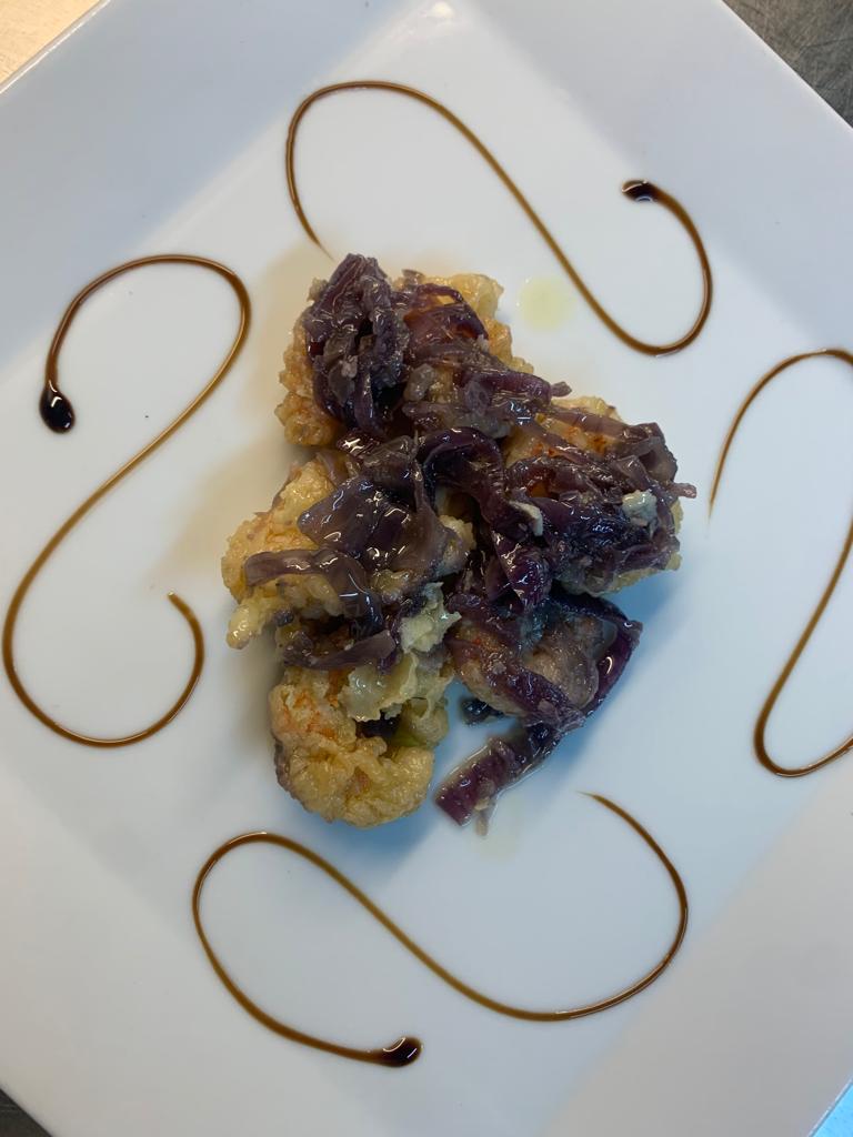 straccetti di pesce con aceto balsamico