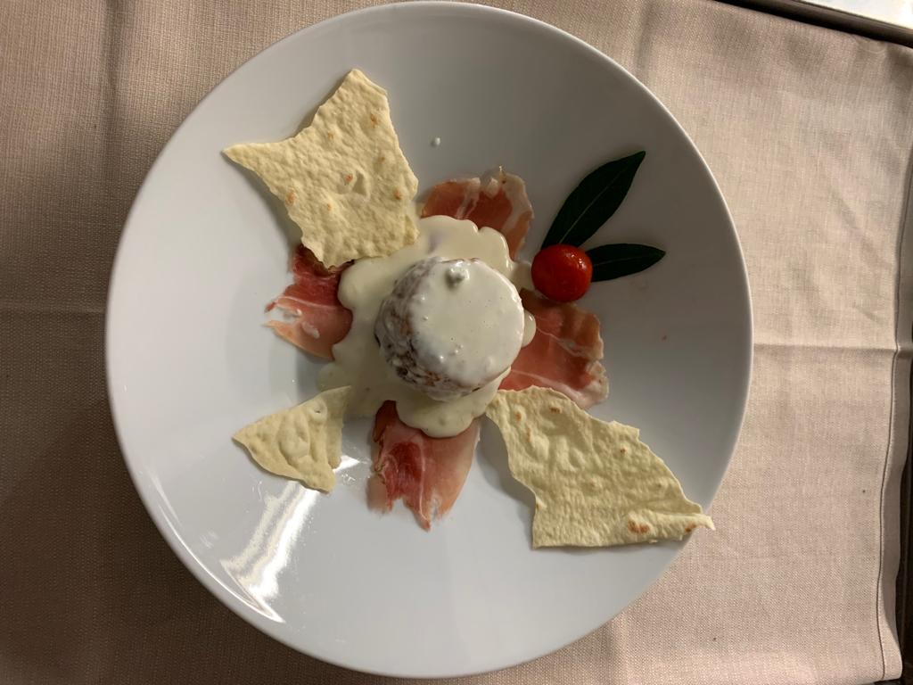 flan di verdure con fonduta