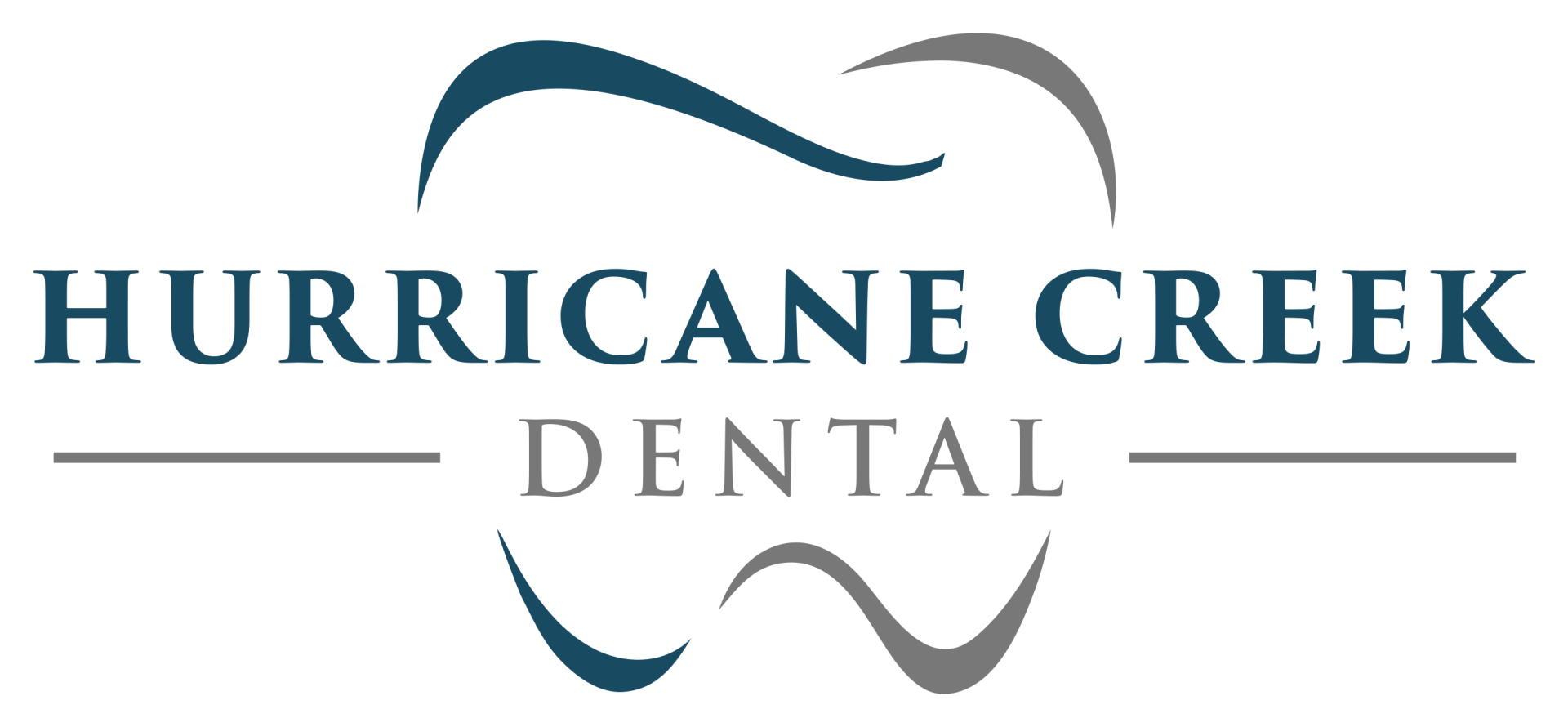 A logo for a dental office called hurricane creek dental.