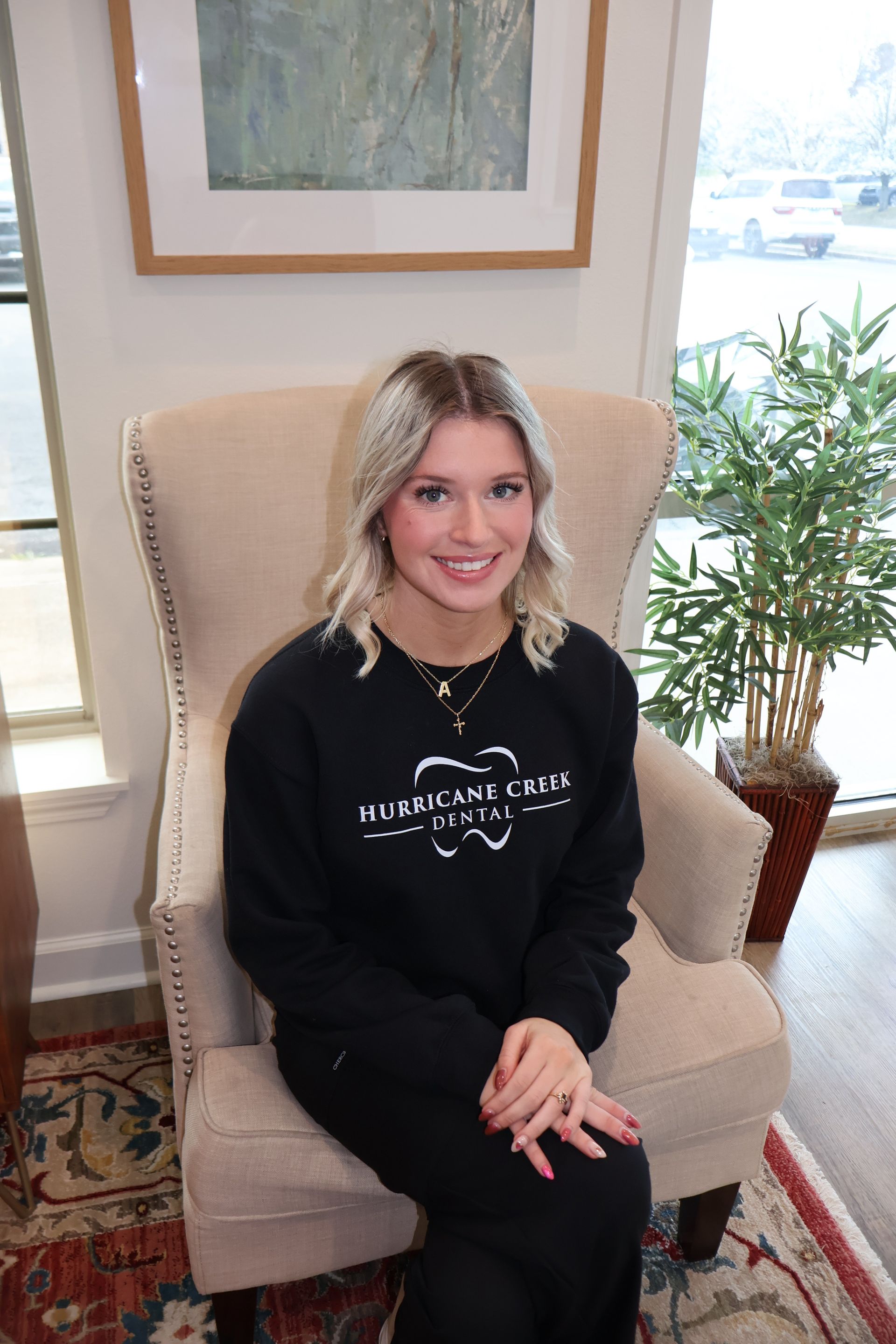 A person wearing a black