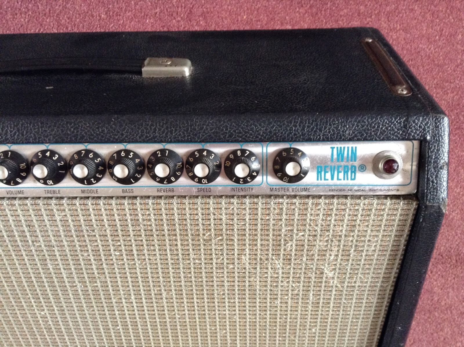1977 Fender Twin Reverb Silverface Blackface mods