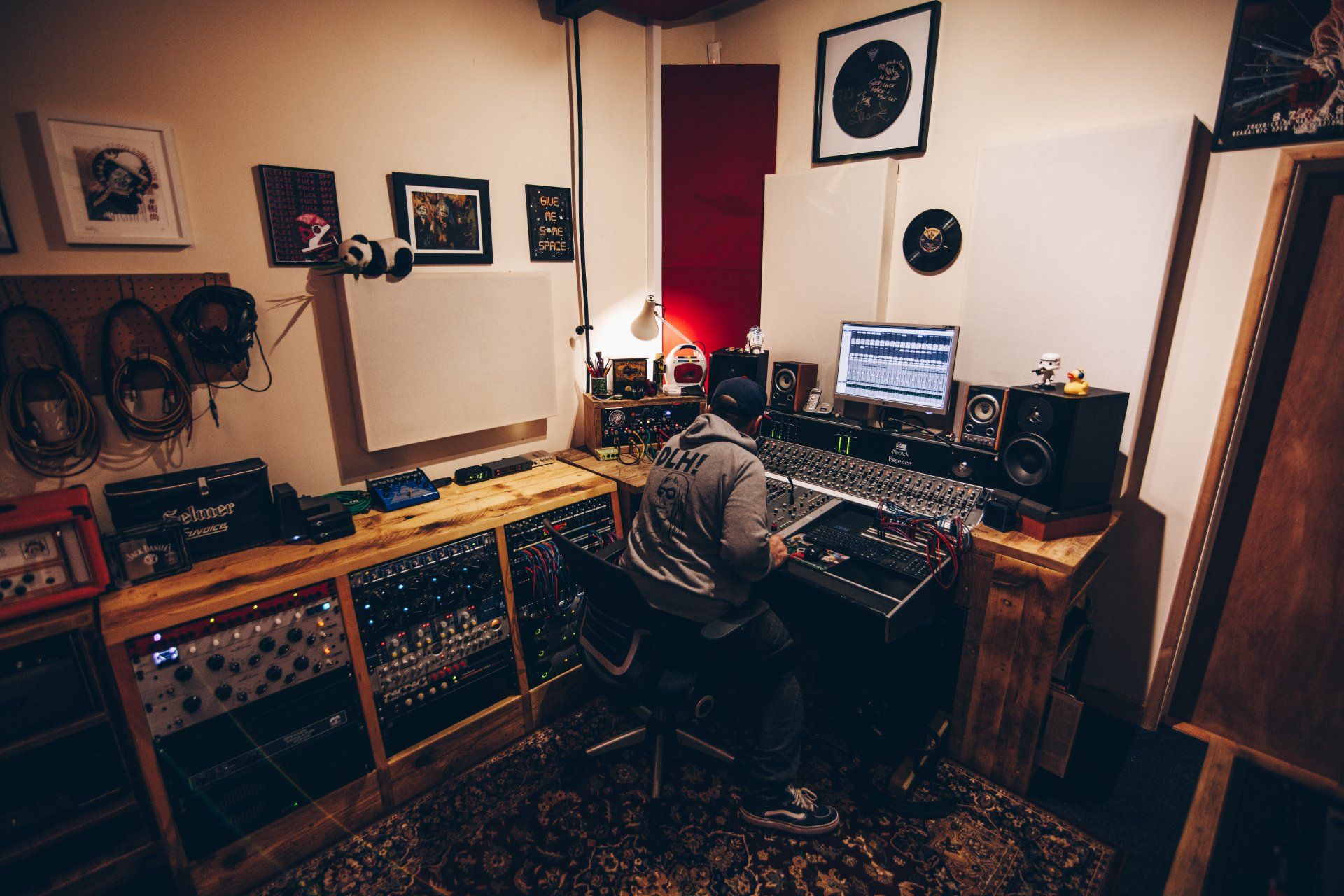 view of the control room with head engineer scot McKenzie