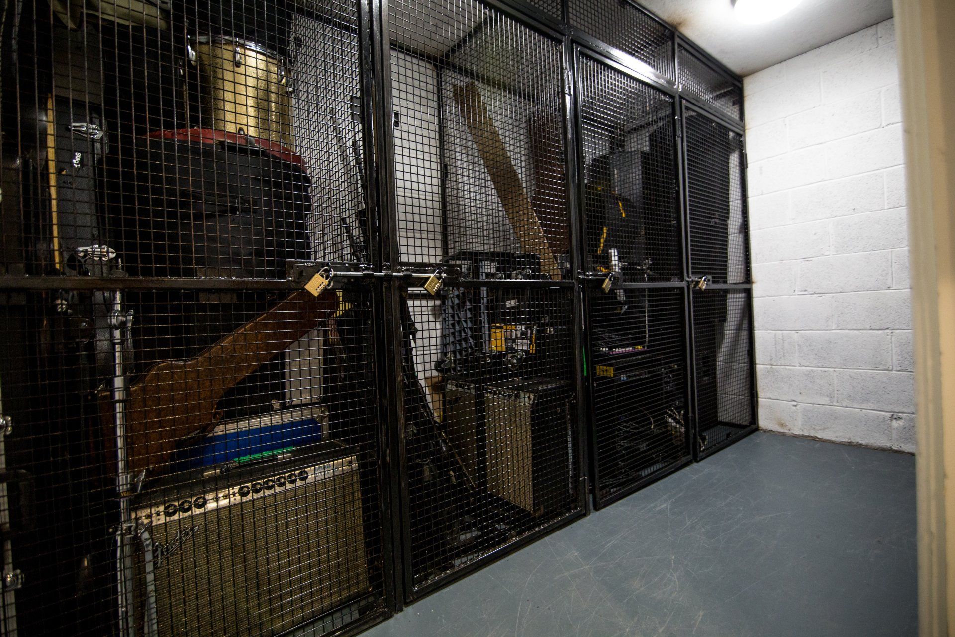 Storage cages at New Cut studios