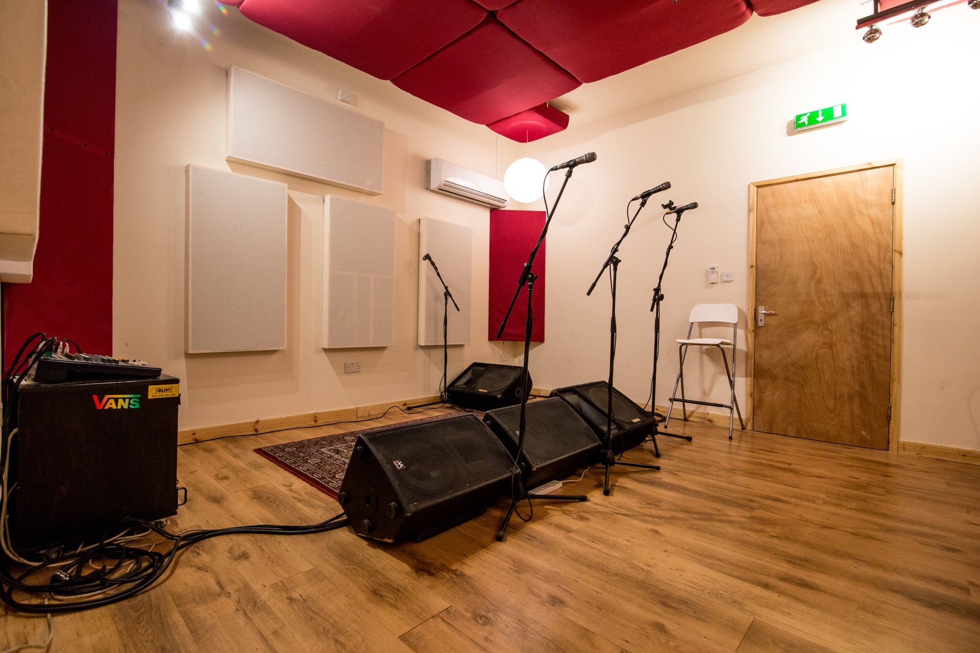View of the live room at New Cut with no backline