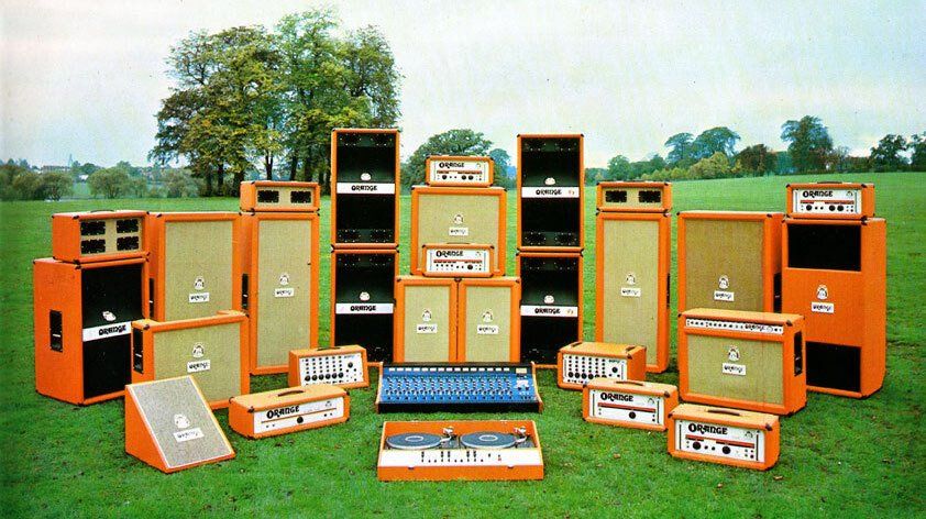 The Orange amps line-up in the 1970s