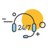 It shows a headset with a microphone attached to it.