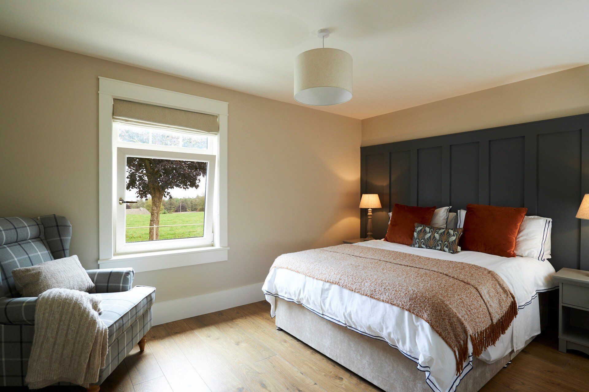 A luxurious bedroom at The Lake Lodge Killaloe Co. Clare