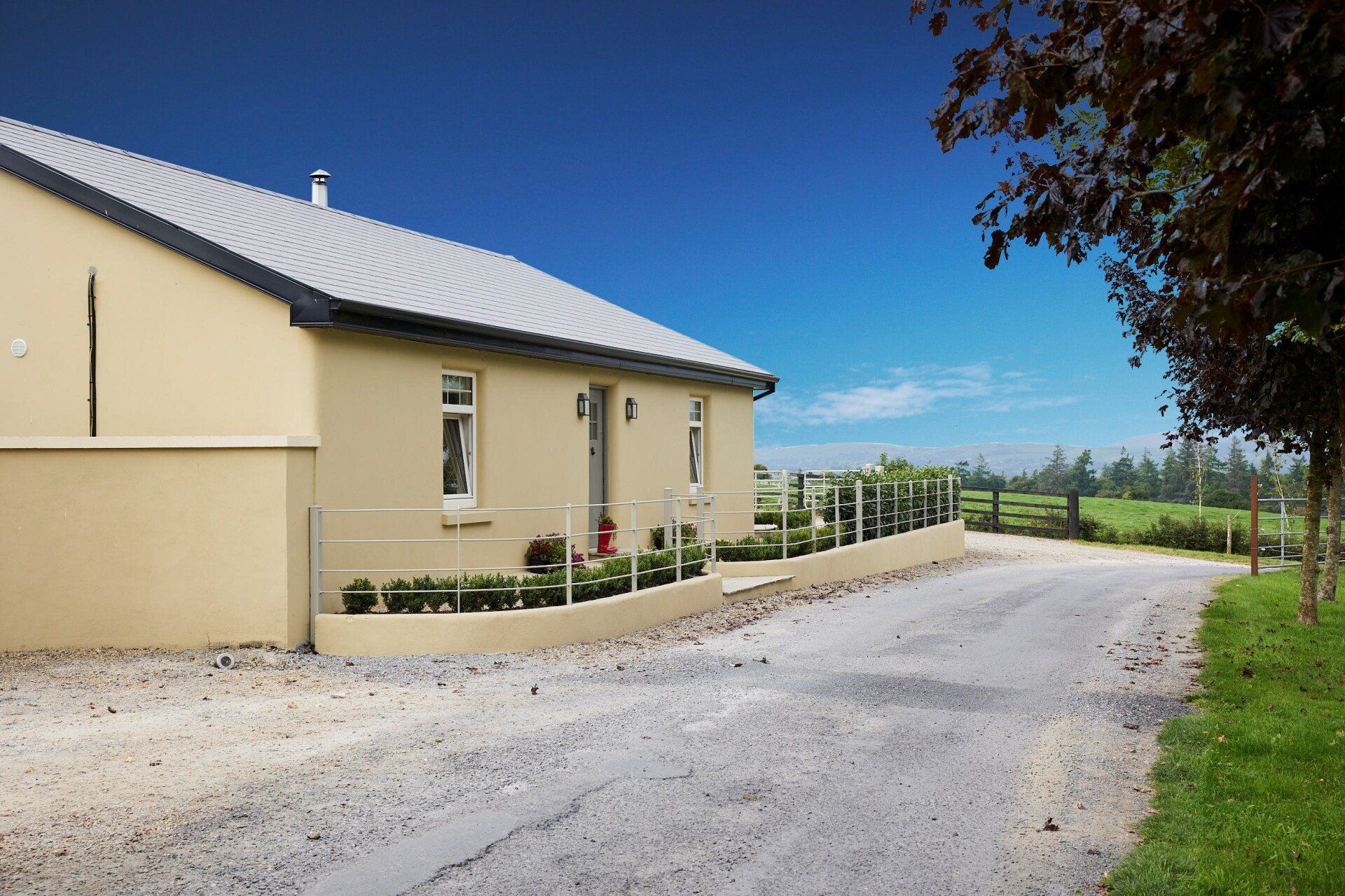 View of the front and gable end on approach to The Lake Lodge Killaloe Co. Clare