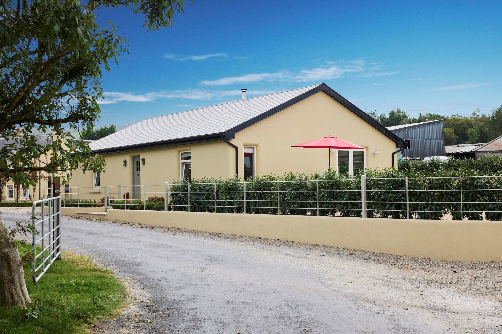 View of the front and gable end on approach to The Lake Lodge Killaloe Co. Clare