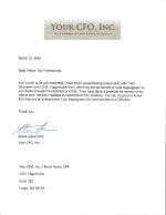 Your CFO Reference Letter — Rochester, MN — Cost Segregation Services Inc.