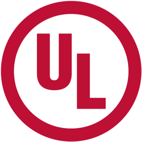 A red circle with the letter ul inside of it