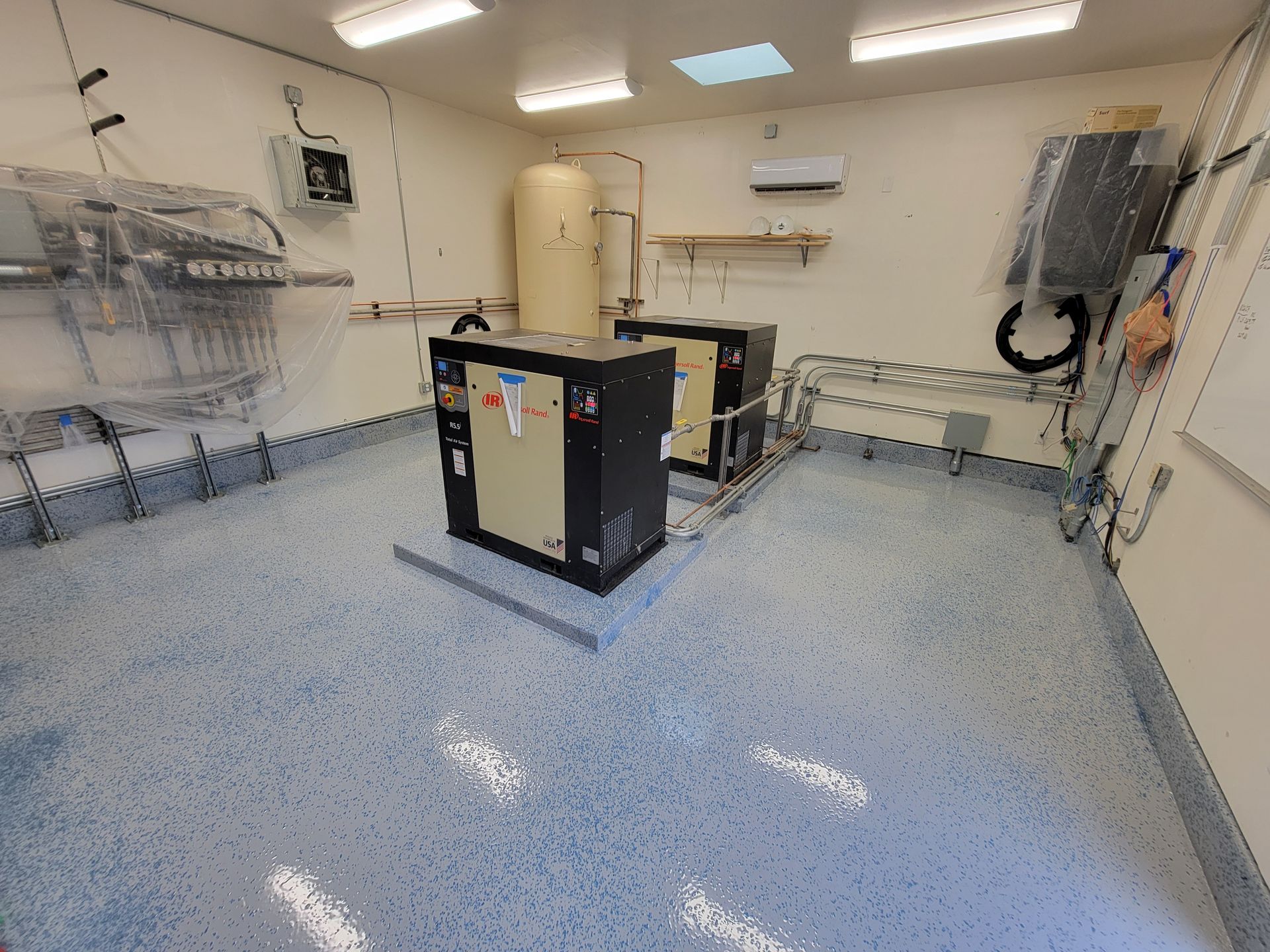 A room with a lot of electrical equipment in it