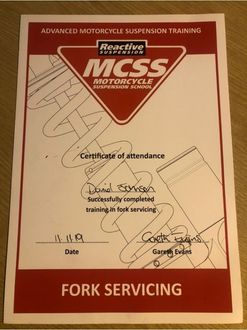Fork Servicing Certificate