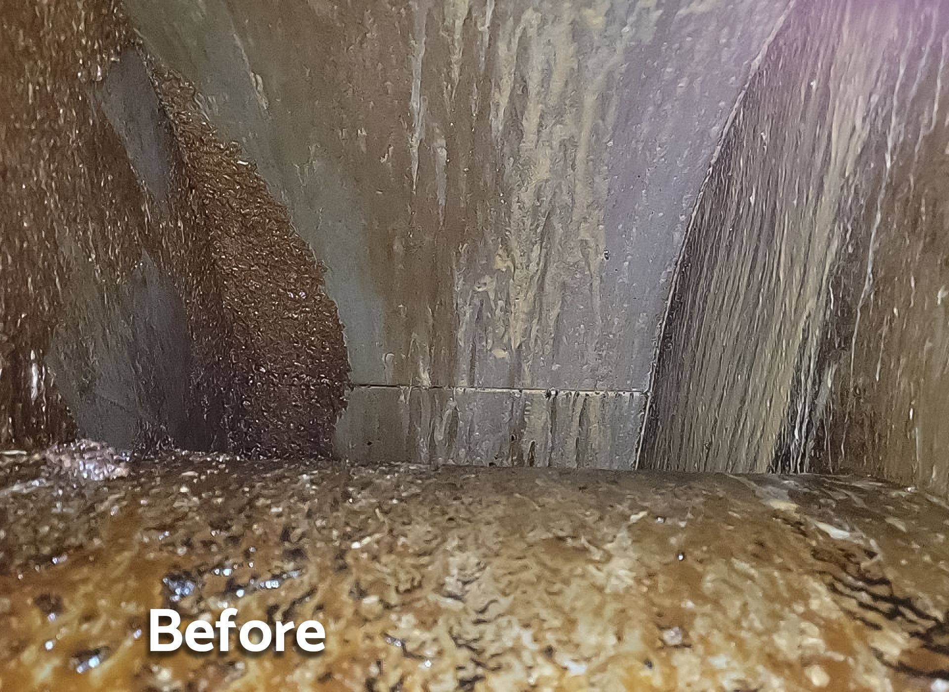 A picture of a dirty room with the words before on the bottom.