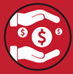 A pair of hands holding a dollar sign in a red circle. A pair of hands holding a dollar sign in a red circle.