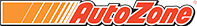 a close up of the autozone logo on a white background