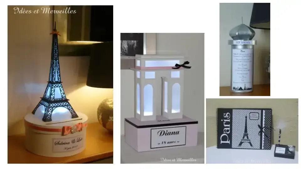 urne mariage thème Paris