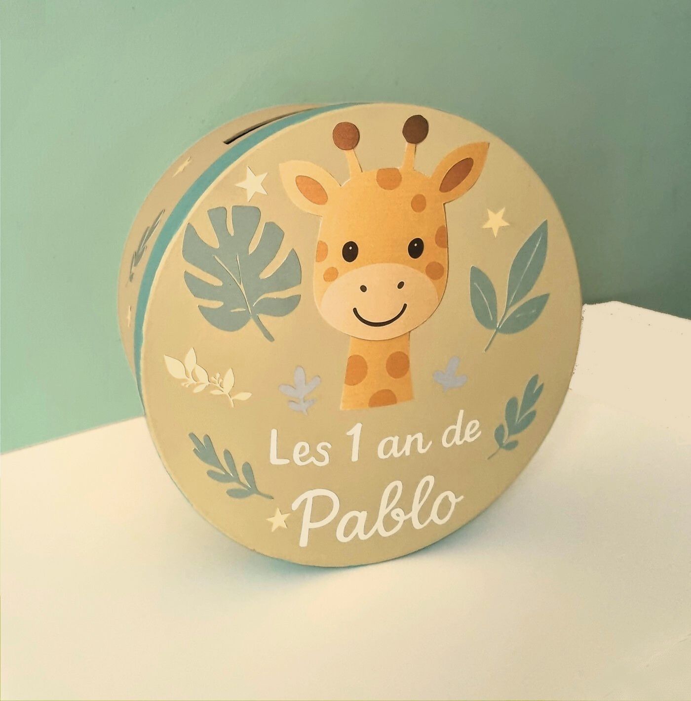 urne baptême Girafe