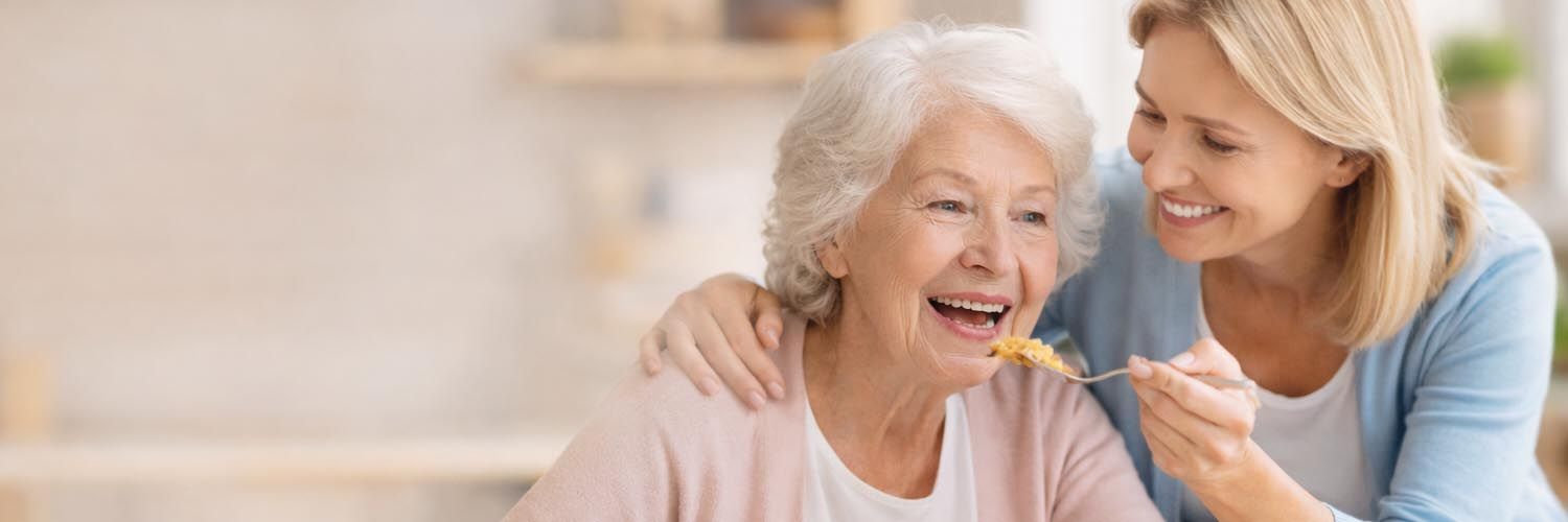 Assisted feeding and swallowing in dementia patient