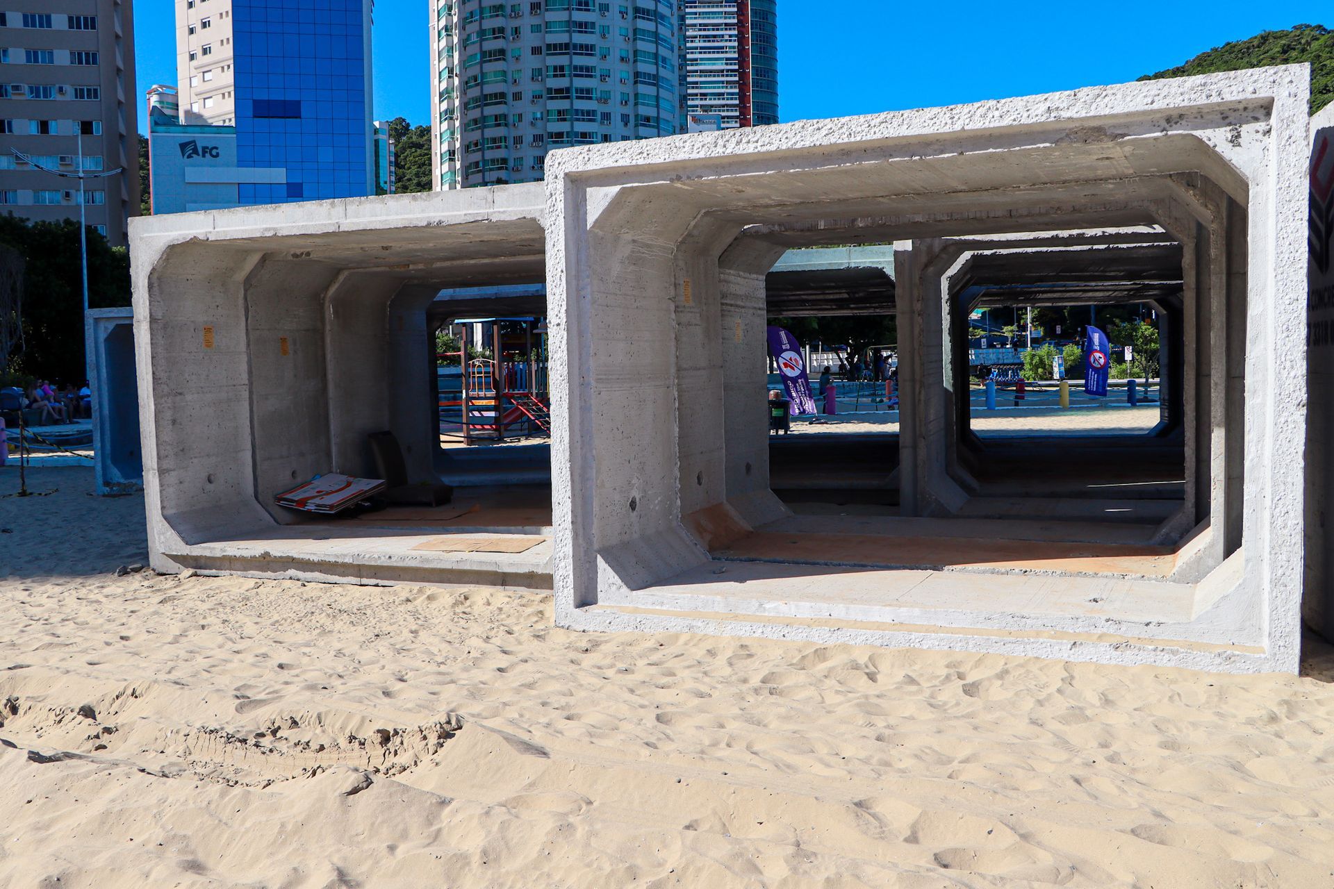 Obra de macrodrenagem