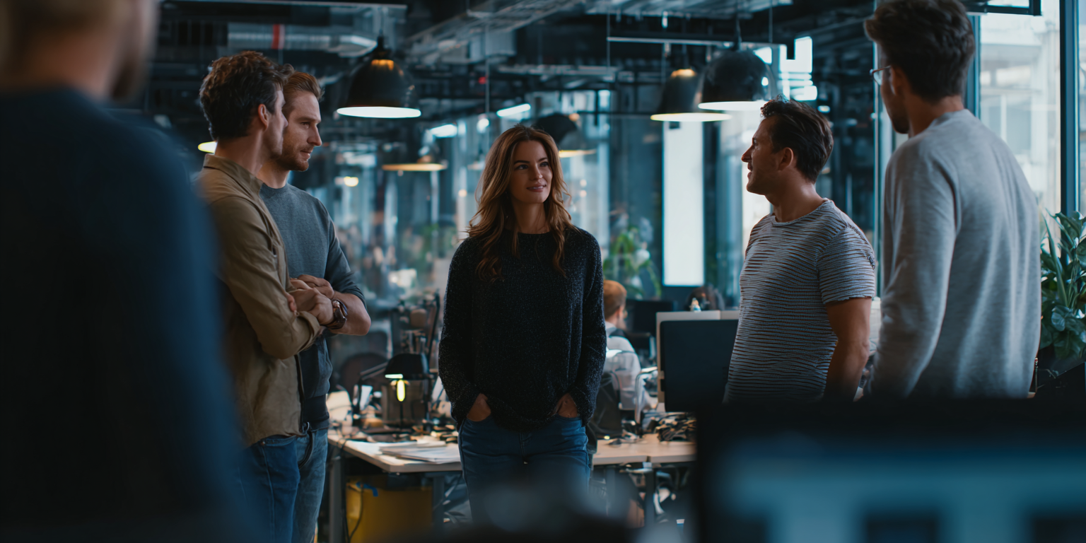 A group of marketers in a meeting