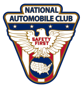 A national automobile club logo with an eagle on it