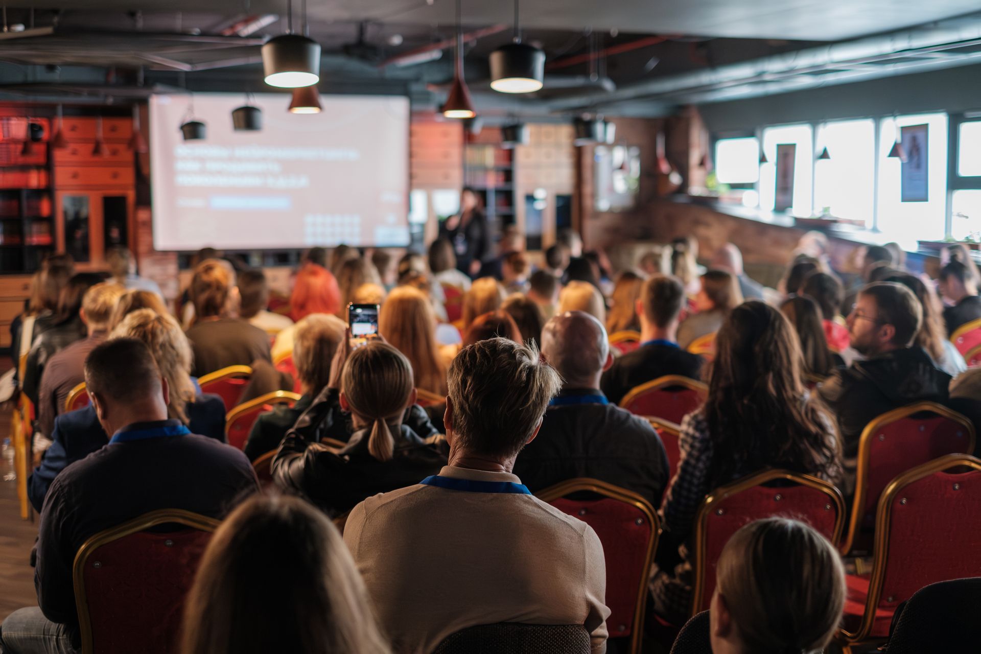 people at a conference