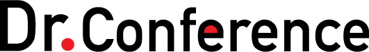 Dr.Conference logo: Black text with a red dot on the 