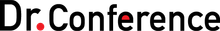 Dr.Conference logo: Black text with a red dot on the 