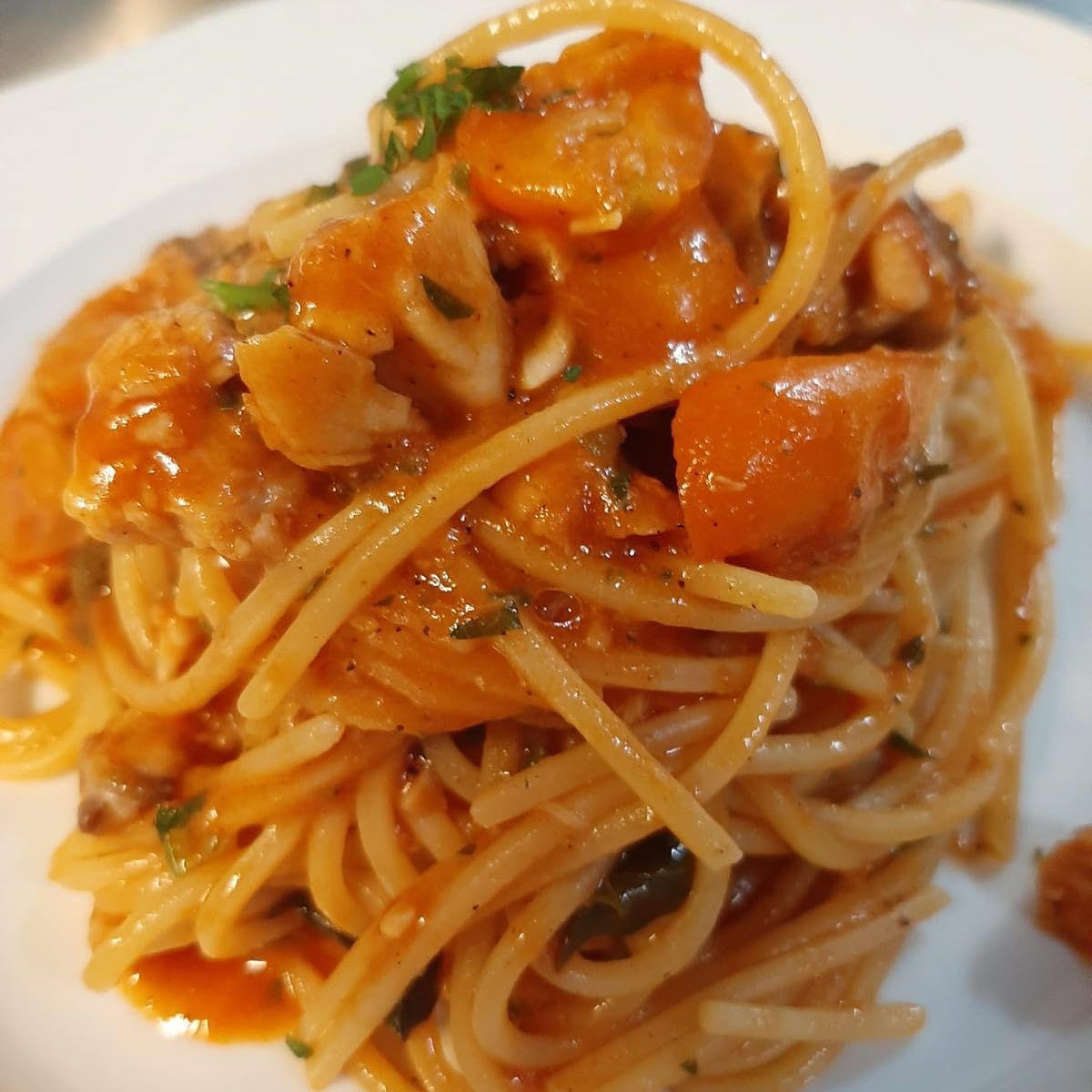 spaghetti al sugo di pomodoro