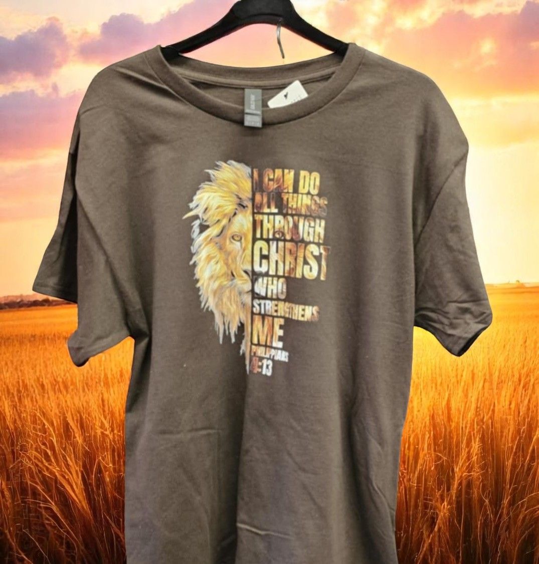 A t-shirt that says i can do all things through christ