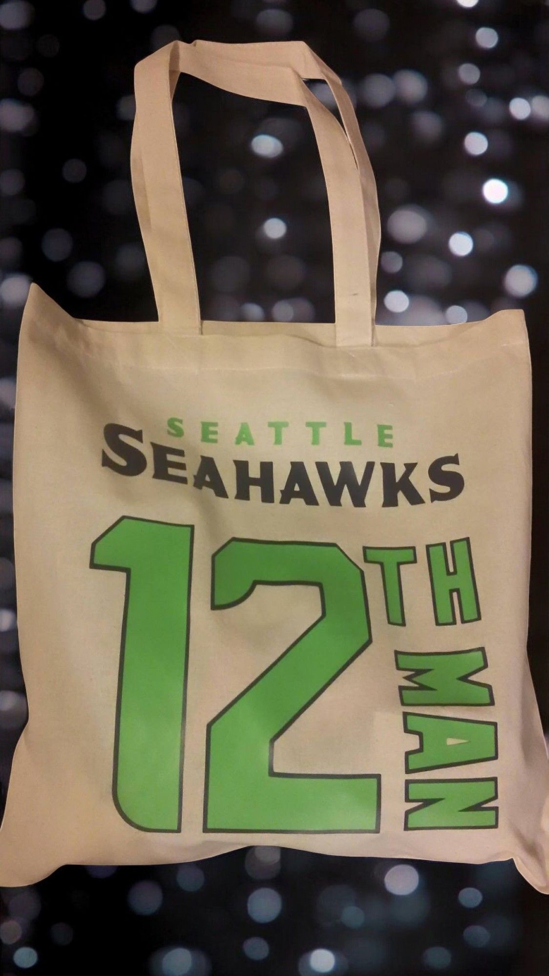 A seattle seahawks 12th man tote bag