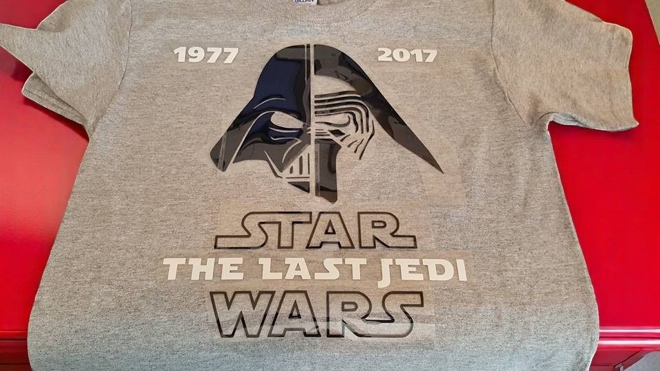 A t-shirt that says star the last jedi wars