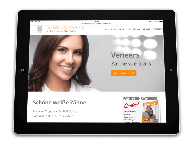 Schöne weiße Zähne Bensheim mit Bleaching, Veneers, Zahnfüllungen und Zahnersatz aus reiner Keramik