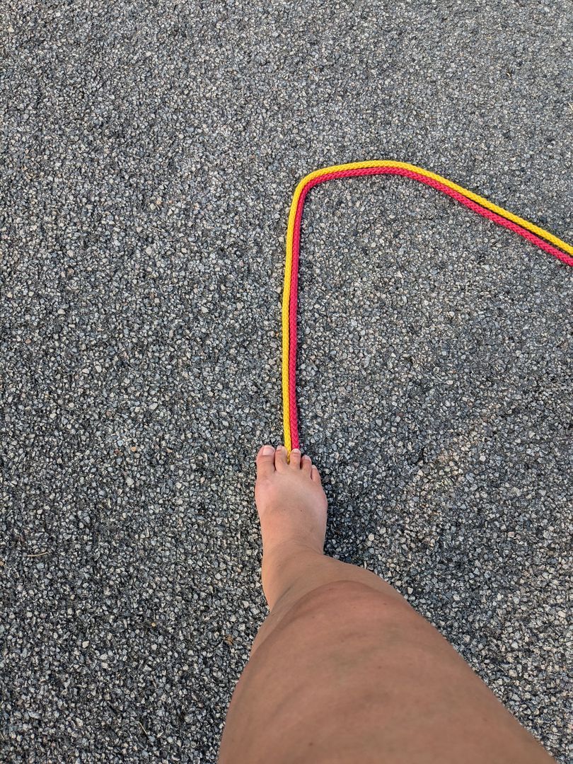 Auf einem Seil balancieren