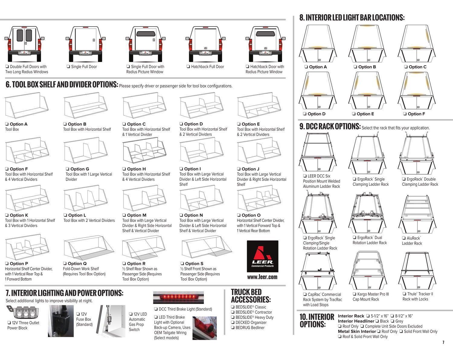 There are many different types of chairs in this brochure.