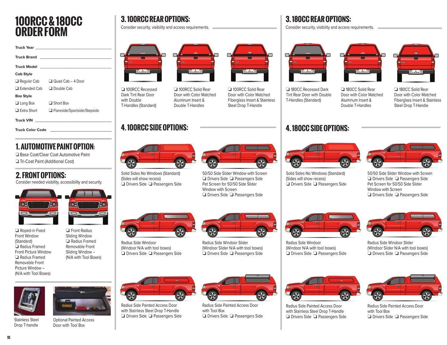 A brochure for a dodge ram truck shows different types of trucks.