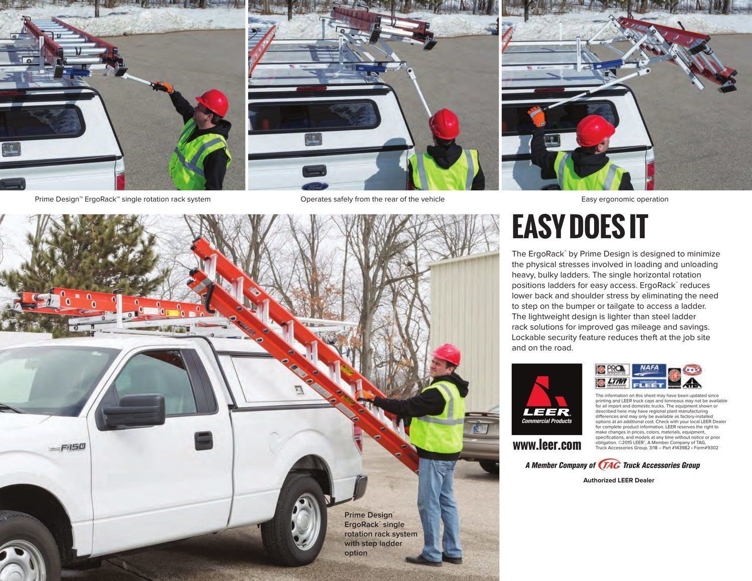 A man is carrying a ladder on the back of a truck.
