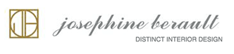 The logo for josephine berault distinct interior design