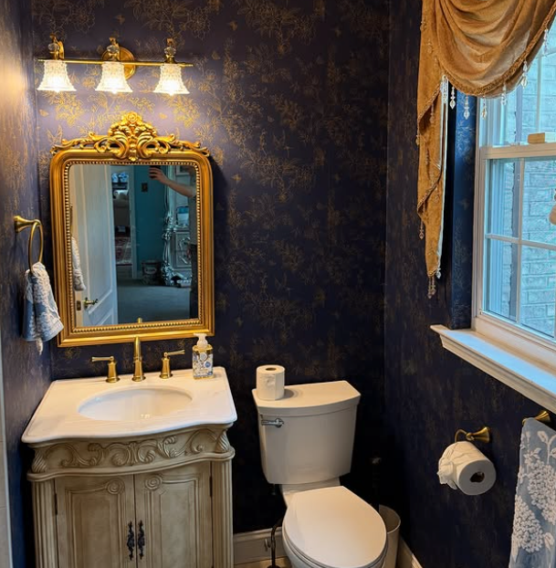 Luxury bathroom remodel with custom mirror and lighting NJ