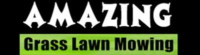amazing grass lawn mowing and garden maintenance logo