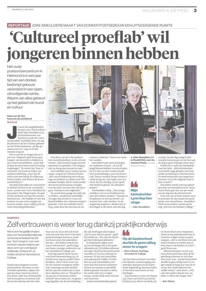 opening Culturle makerspost in Helmond in het oude Postsorteercentrum 2022