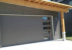 SOLID DOOR WITH WINDOWS DOWN THE RIGHT - garage doors in Bozeman, MT