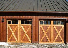 WOODEN GARAGE DOORS DOUBLE - garage doors in Bozeman, MT